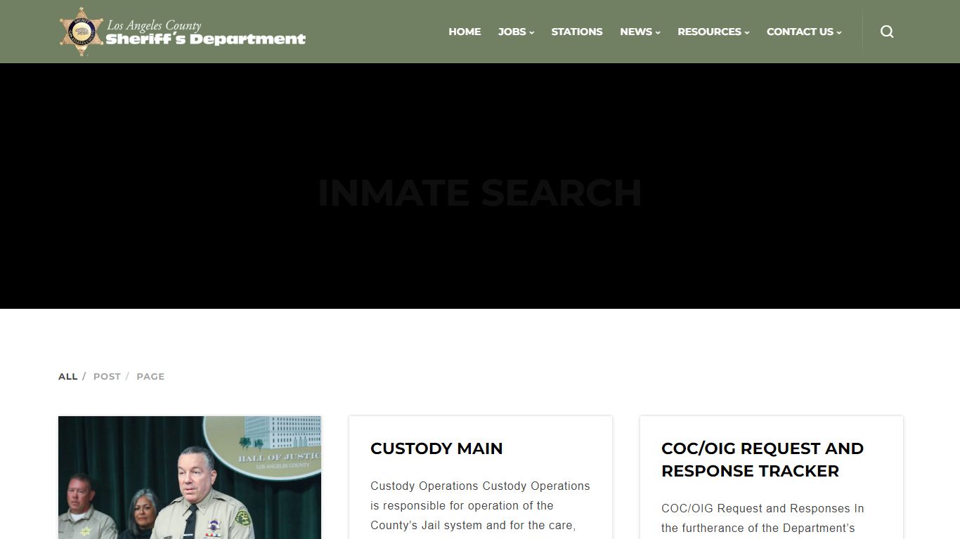 inmate search - Los Angeles County Sheriff's Department